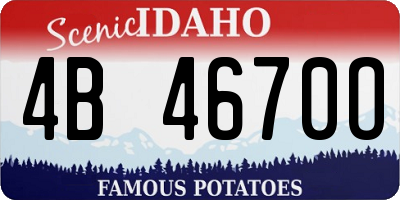 ID license plate 4B4670O
