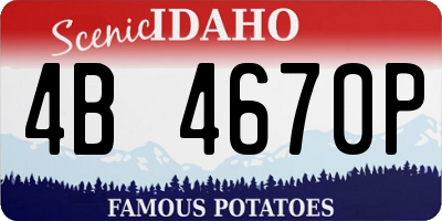 ID license plate 4B4670P