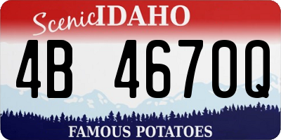 ID license plate 4B4670Q
