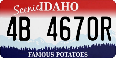ID license plate 4B4670R