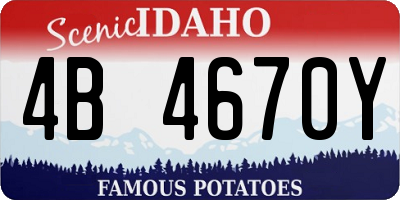 ID license plate 4B4670Y