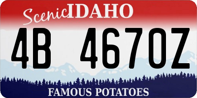 ID license plate 4B4670Z