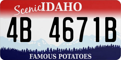 ID license plate 4B4671B