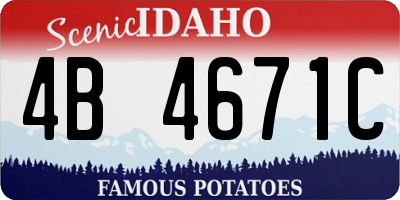 ID license plate 4B4671C