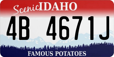 ID license plate 4B4671J