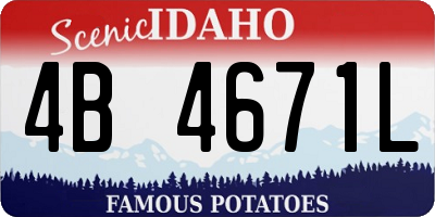 ID license plate 4B4671L