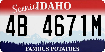 ID license plate 4B4671M