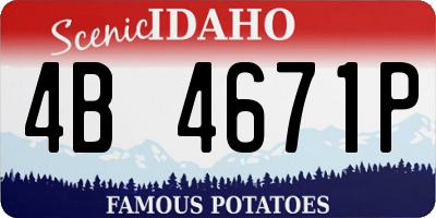 ID license plate 4B4671P
