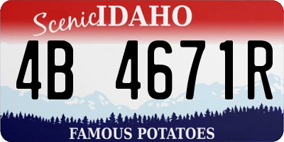 ID license plate 4B4671R
