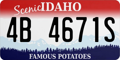 ID license plate 4B4671S