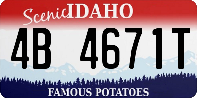 ID license plate 4B4671T