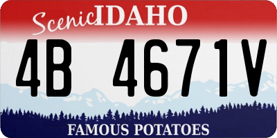 ID license plate 4B4671V