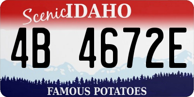 ID license plate 4B4672E