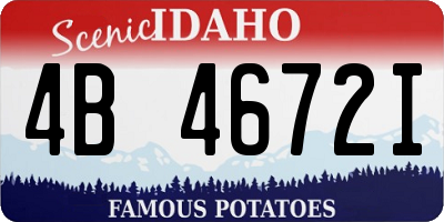 ID license plate 4B4672I