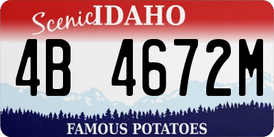 ID license plate 4B4672M