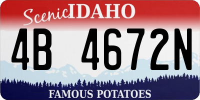 ID license plate 4B4672N
