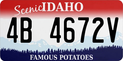 ID license plate 4B4672V