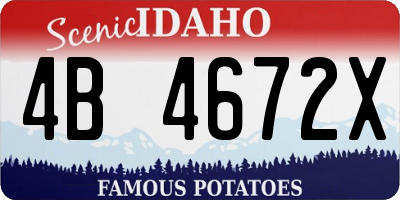 ID license plate 4B4672X