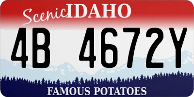 ID license plate 4B4672Y