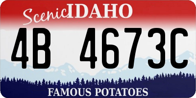 ID license plate 4B4673C
