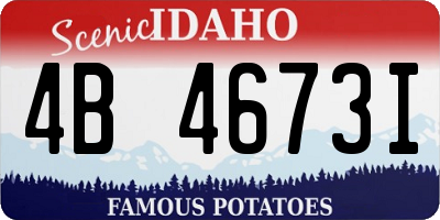 ID license plate 4B4673I