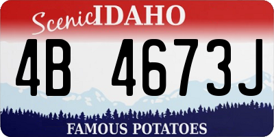 ID license plate 4B4673J