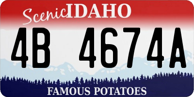 ID license plate 4B4674A