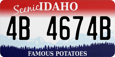 ID license plate 4B4674B