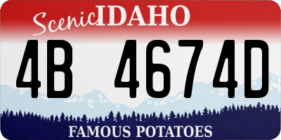 ID license plate 4B4674D