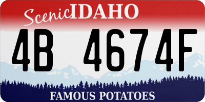 ID license plate 4B4674F
