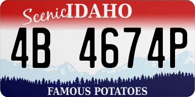 ID license plate 4B4674P