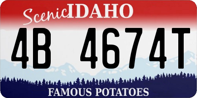 ID license plate 4B4674T