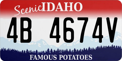 ID license plate 4B4674V