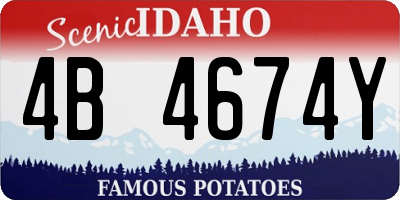 ID license plate 4B4674Y