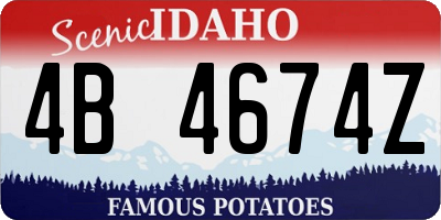 ID license plate 4B4674Z