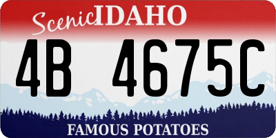 ID license plate 4B4675C