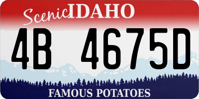 ID license plate 4B4675D