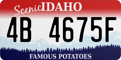 ID license plate 4B4675F