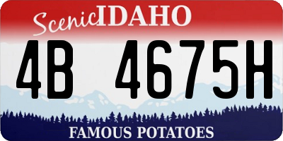 ID license plate 4B4675H