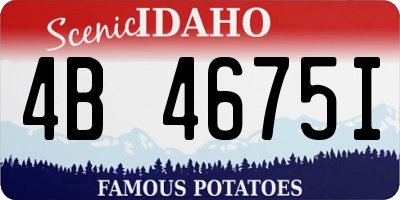 ID license plate 4B4675I