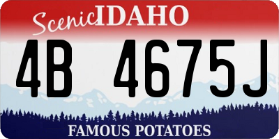 ID license plate 4B4675J