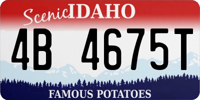 ID license plate 4B4675T