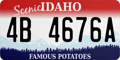ID license plate 4B4676A