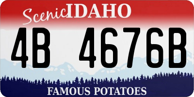 ID license plate 4B4676B