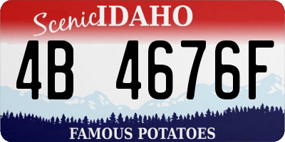 ID license plate 4B4676F