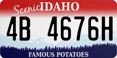 ID license plate 4B4676H