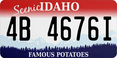 ID license plate 4B4676I