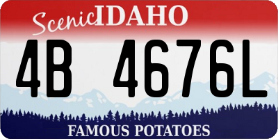 ID license plate 4B4676L