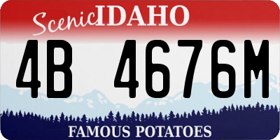 ID license plate 4B4676M