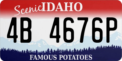 ID license plate 4B4676P
